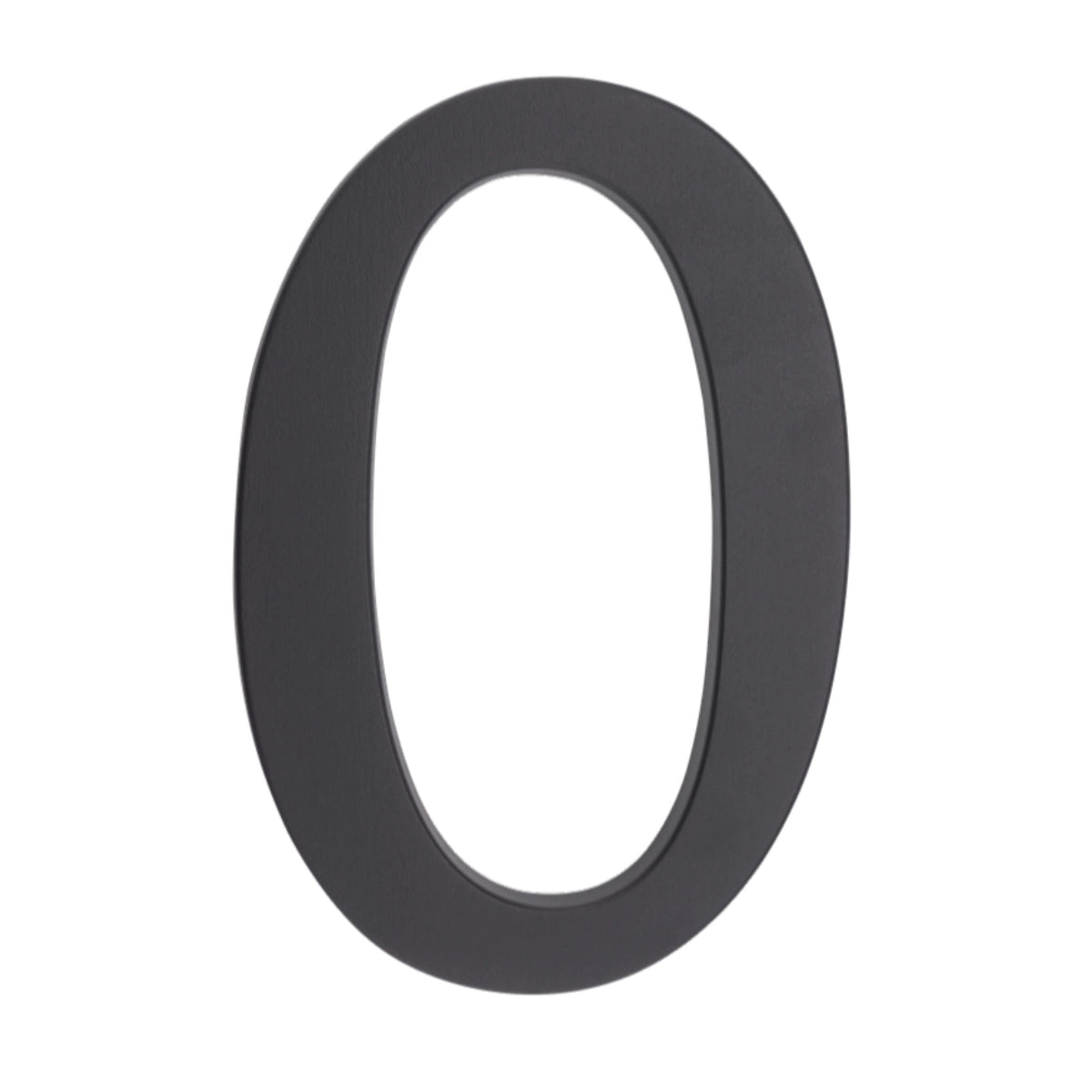 Cifră casă „0” din aluminiu grafit, 190 mm – montaj cu dibluri (64.150)