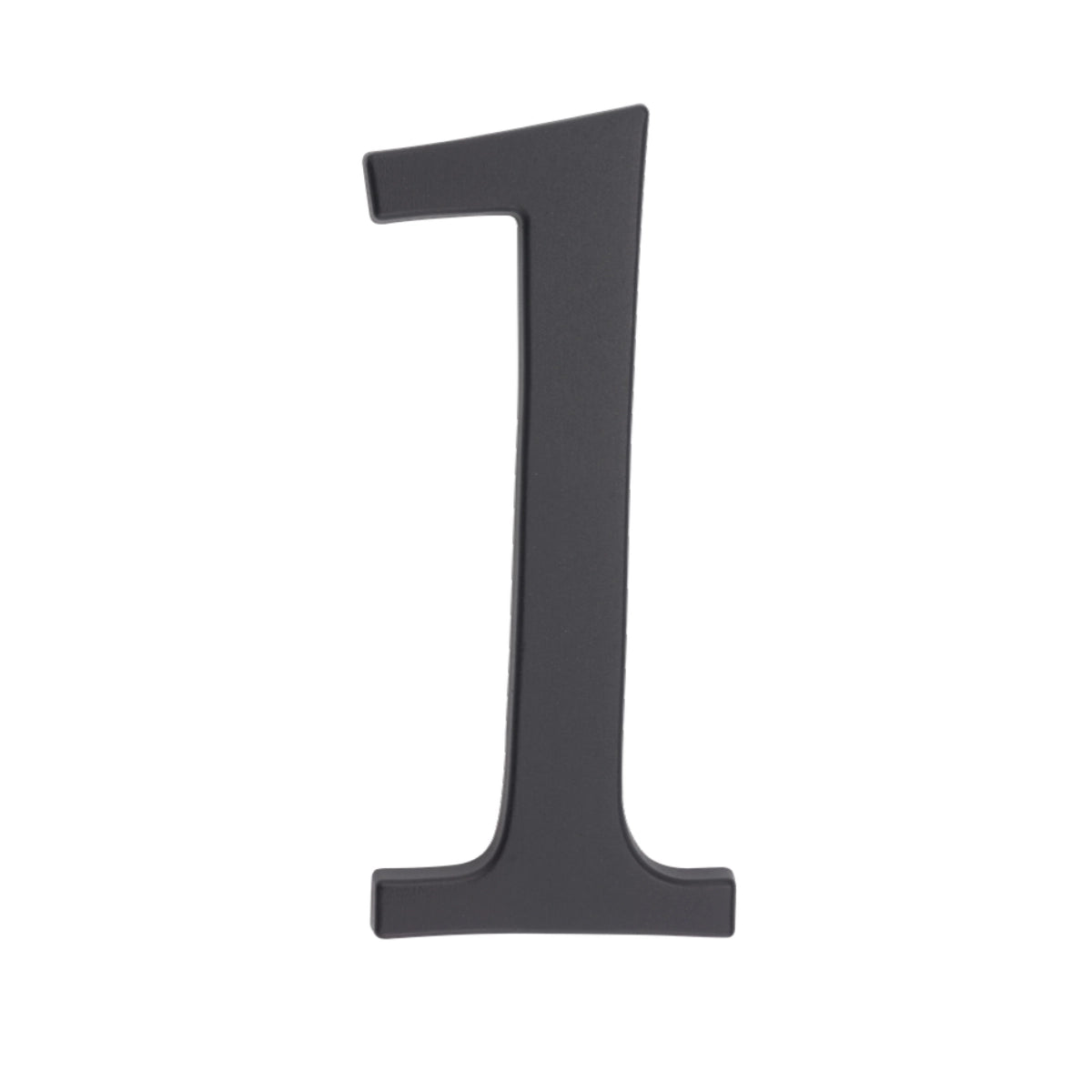 Cifră casă „1” din aluminiu grafit, 190 mm – montaj cu dibluri (64.151)