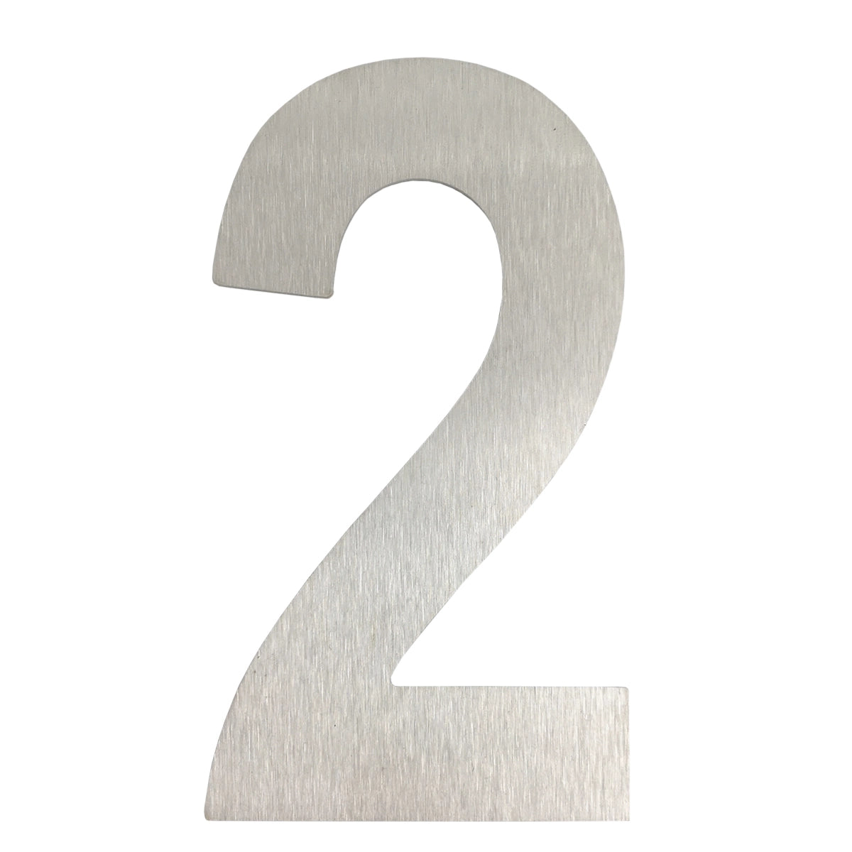 Cifră „2” din oțel inoxidabil, 100 mm, autoadezivă - 64.162