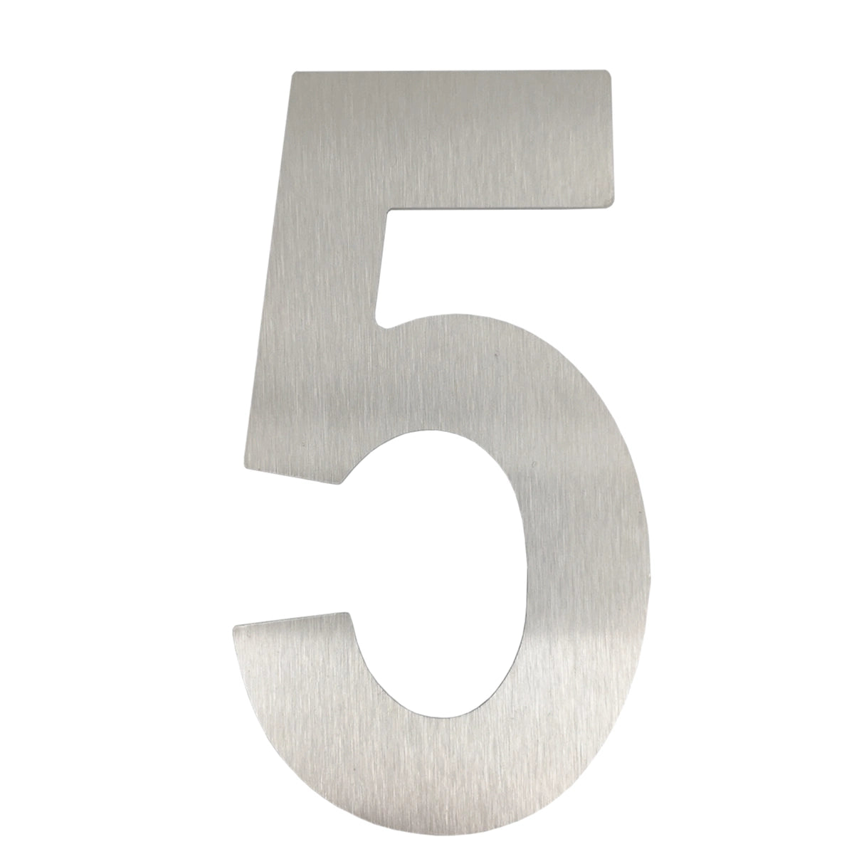 Cifră „5” din oțel inoxidabil, 100 mm, autoadezivă - 64.165