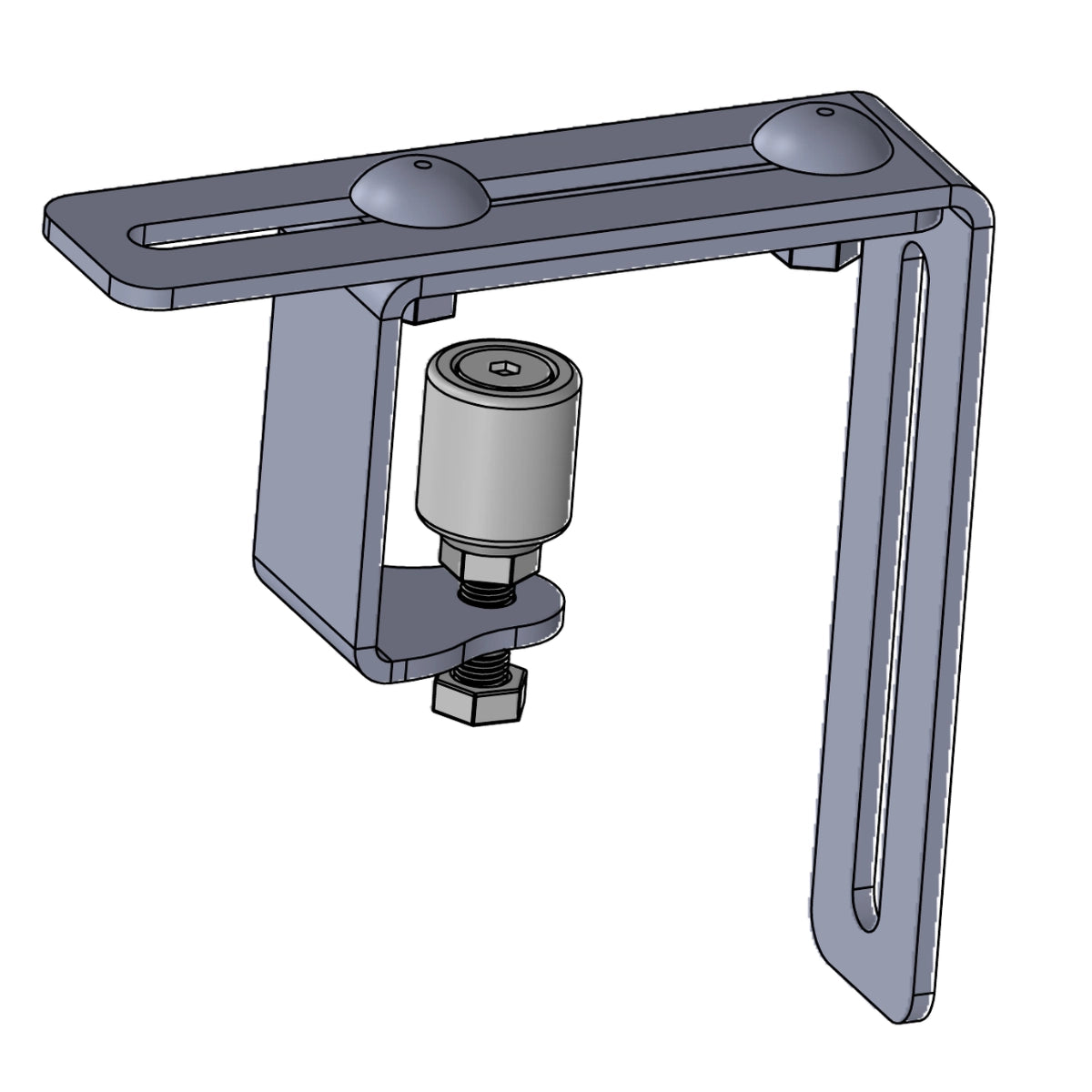 Ghidaj reglabil pentru poartă culisantă, rolă nylon Ø33 mm - 60.015