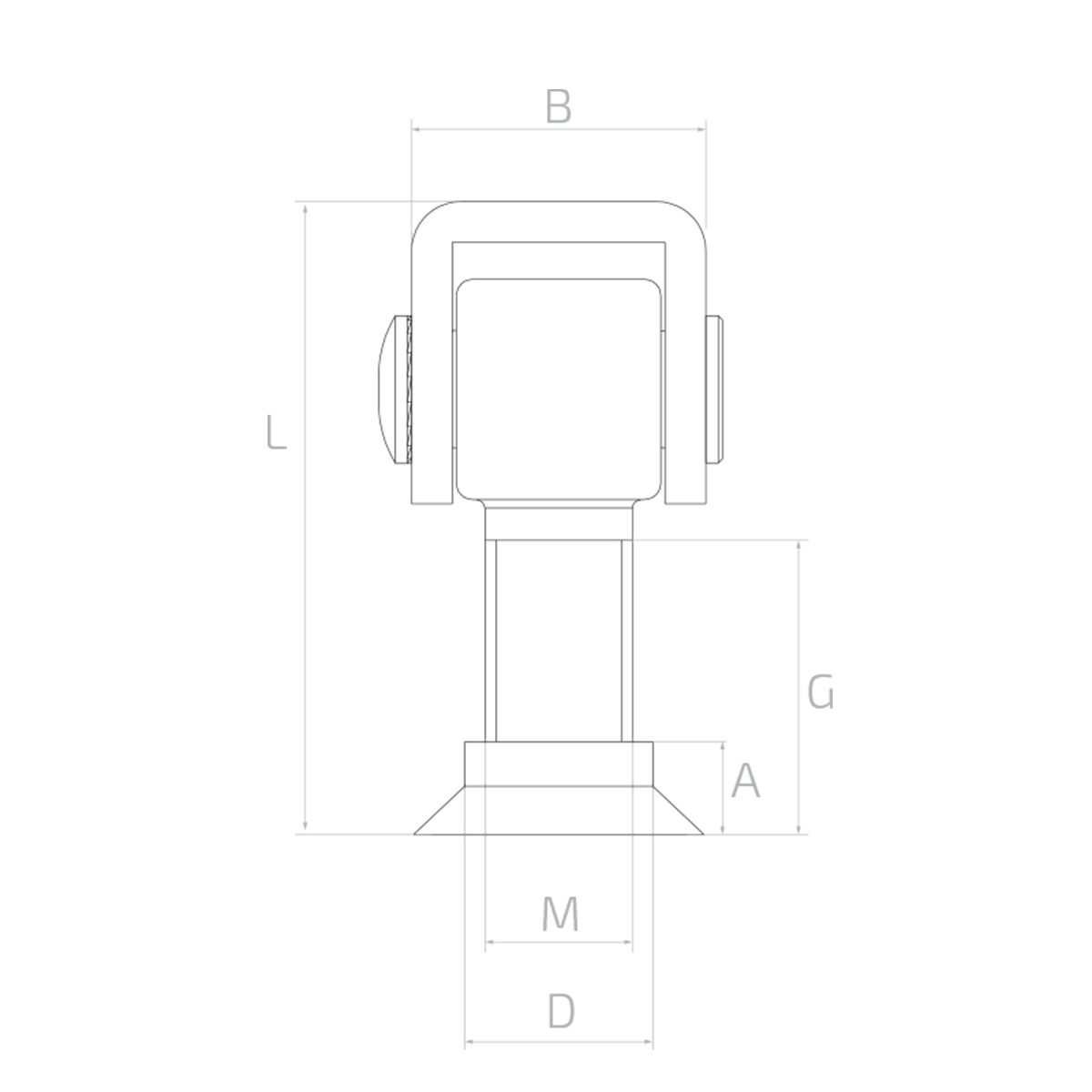 Balama reglabilă, sudabilă pentru porți batante - 61.021.18