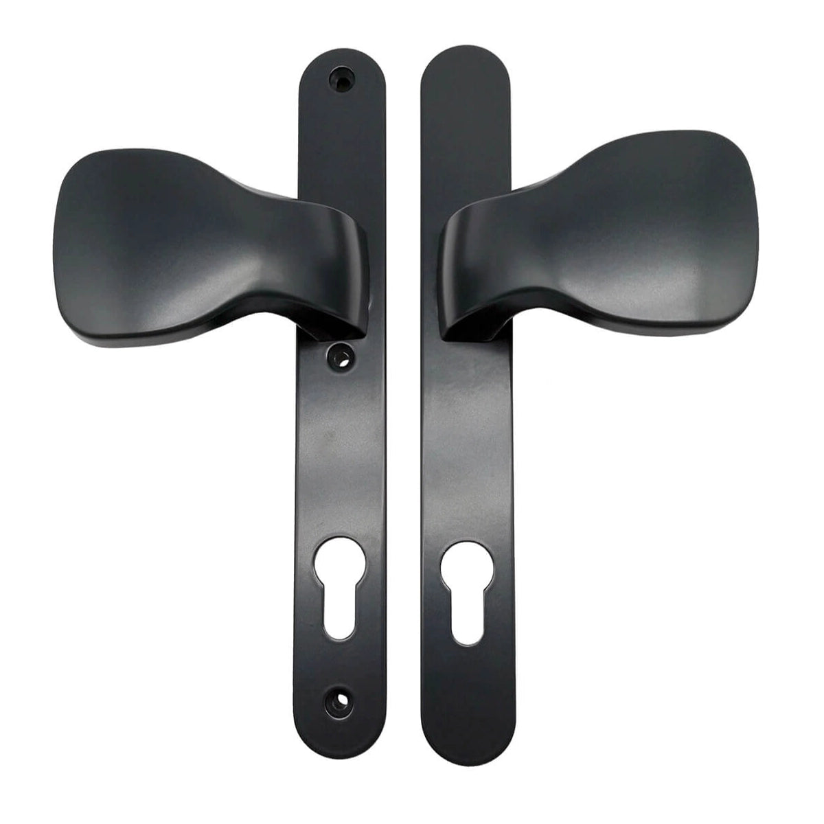 Șild cu buton fix interior-exterior pentru usă H92, culoare antracit - 63.202.92.00