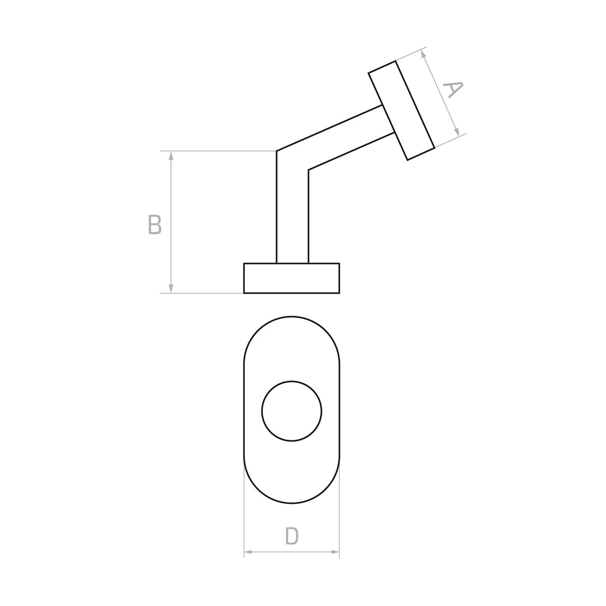 Set mâner fix din oțel inoxidabil, ambele parti fixe, - 63.461