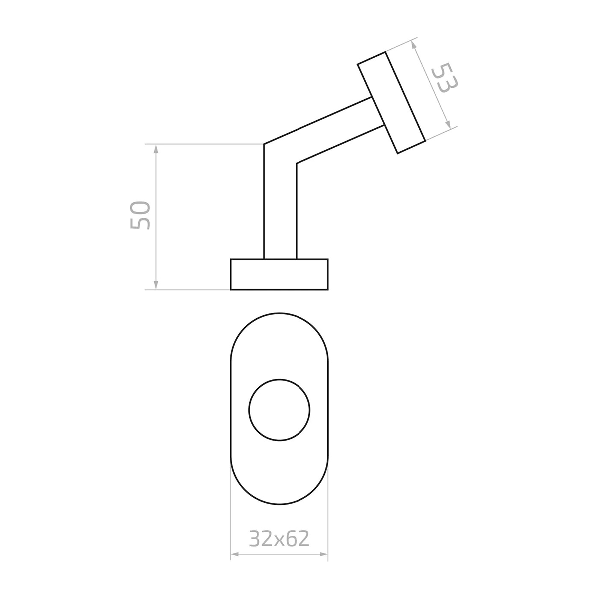 Set mâner fix din oțel inoxidabil, negru, ambele parti fixe, - 63.462