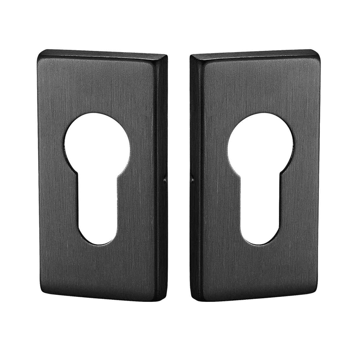 Set rozetă dreptunghiulară neagră din oțel inoxidabil – 63.474