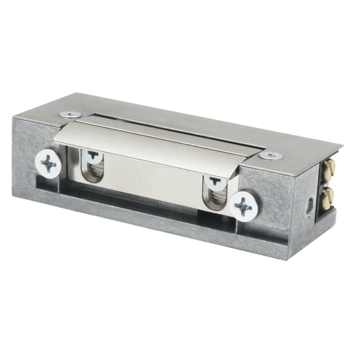 Yală electromagnetică incastrabilă simetrică 12V AC/DC cu memorie și deblocator