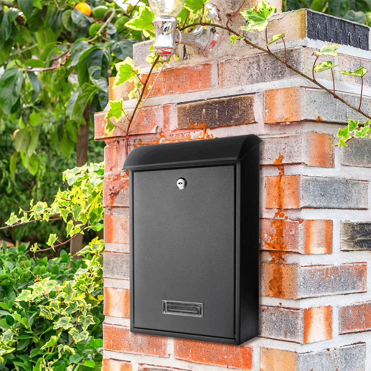 Cutie postală exterior 400x270x118mm, oțel, culoare grafit - 65.259