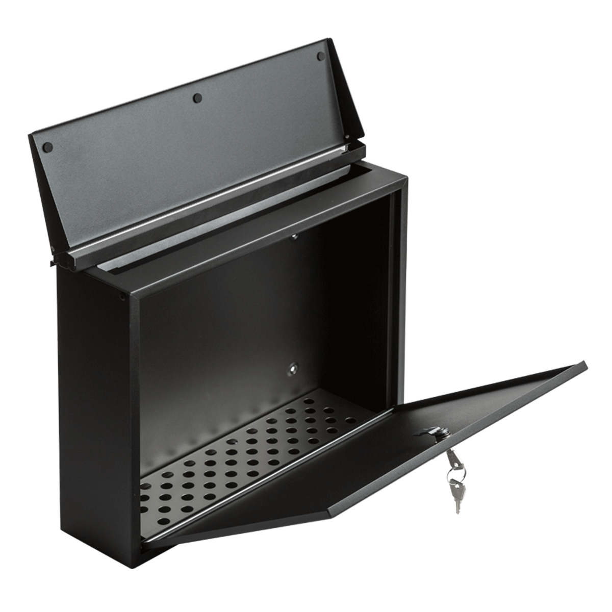 Cutie postală exterior 410x325x102mm, oțel galvanizat, neagru - 65.349