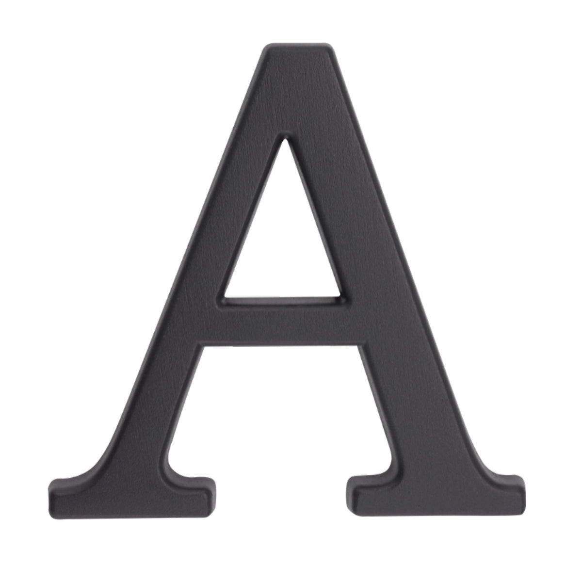 Literă casă „A” din aluminiu grafit, 190 mm – montaj cu dibluri (64.15A)