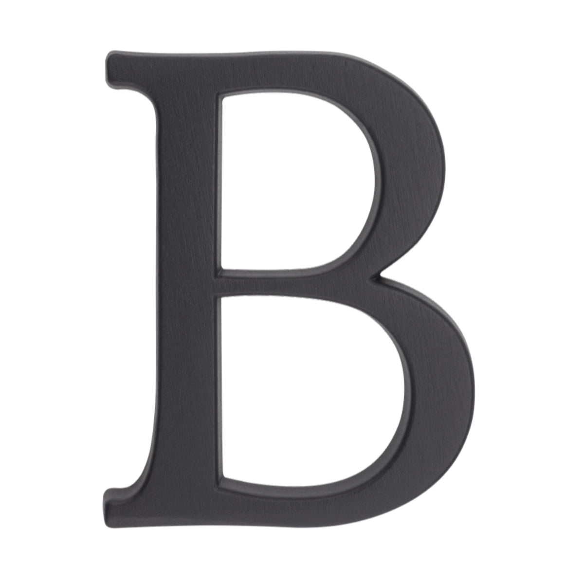 Literă casă „B” din aluminiu grafit, 190 mm – montaj cu dibluri (64.15B)