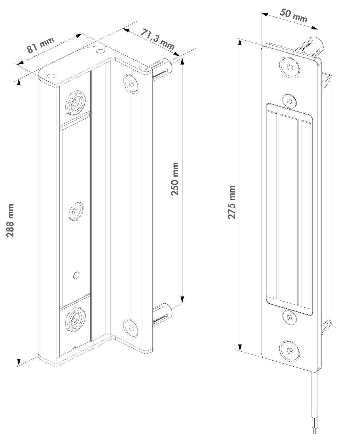 Încuietoare magnetică integrată pentru porți batante – B-MAG