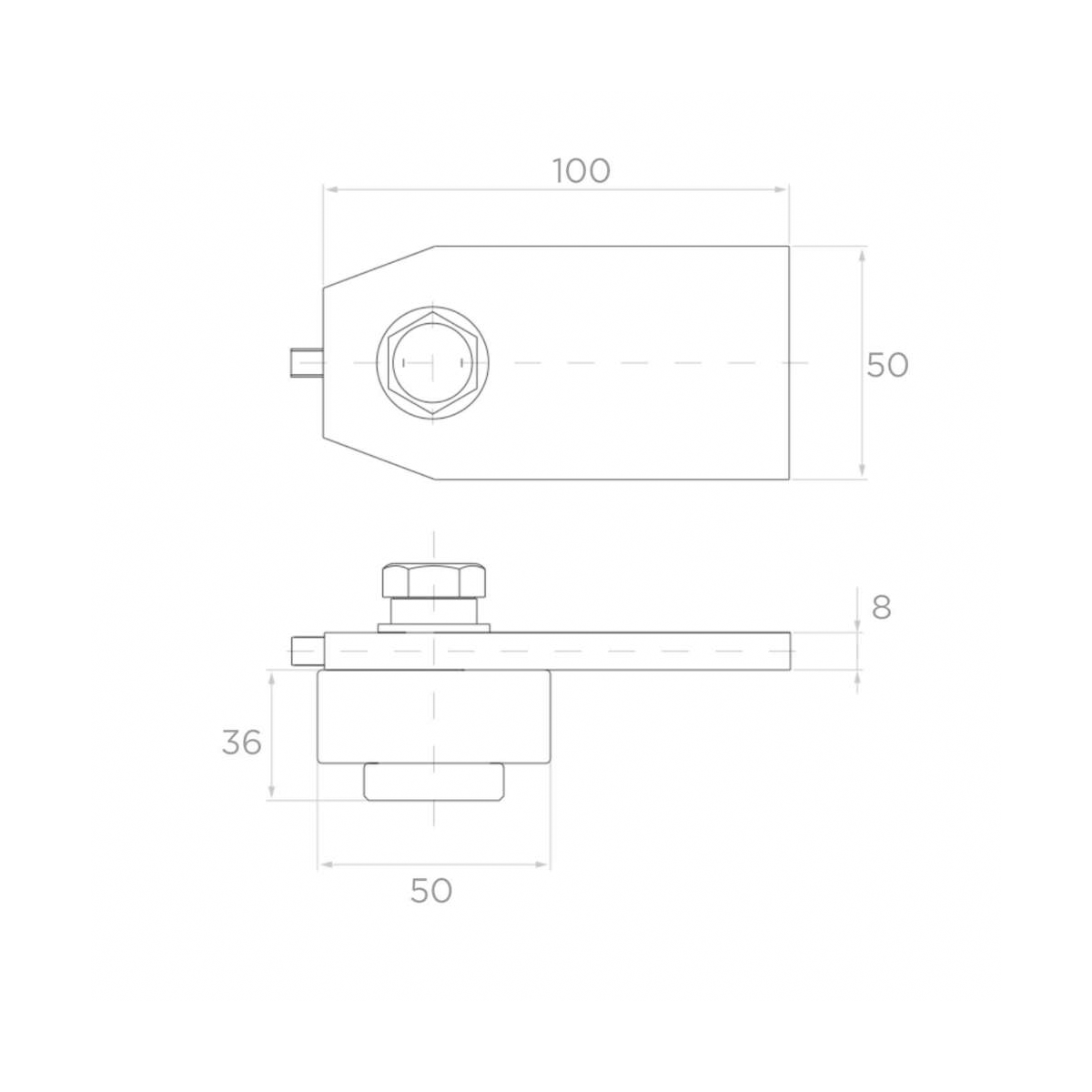 Balama superioară pe rulmenți pentru porți batante - 61.070.50