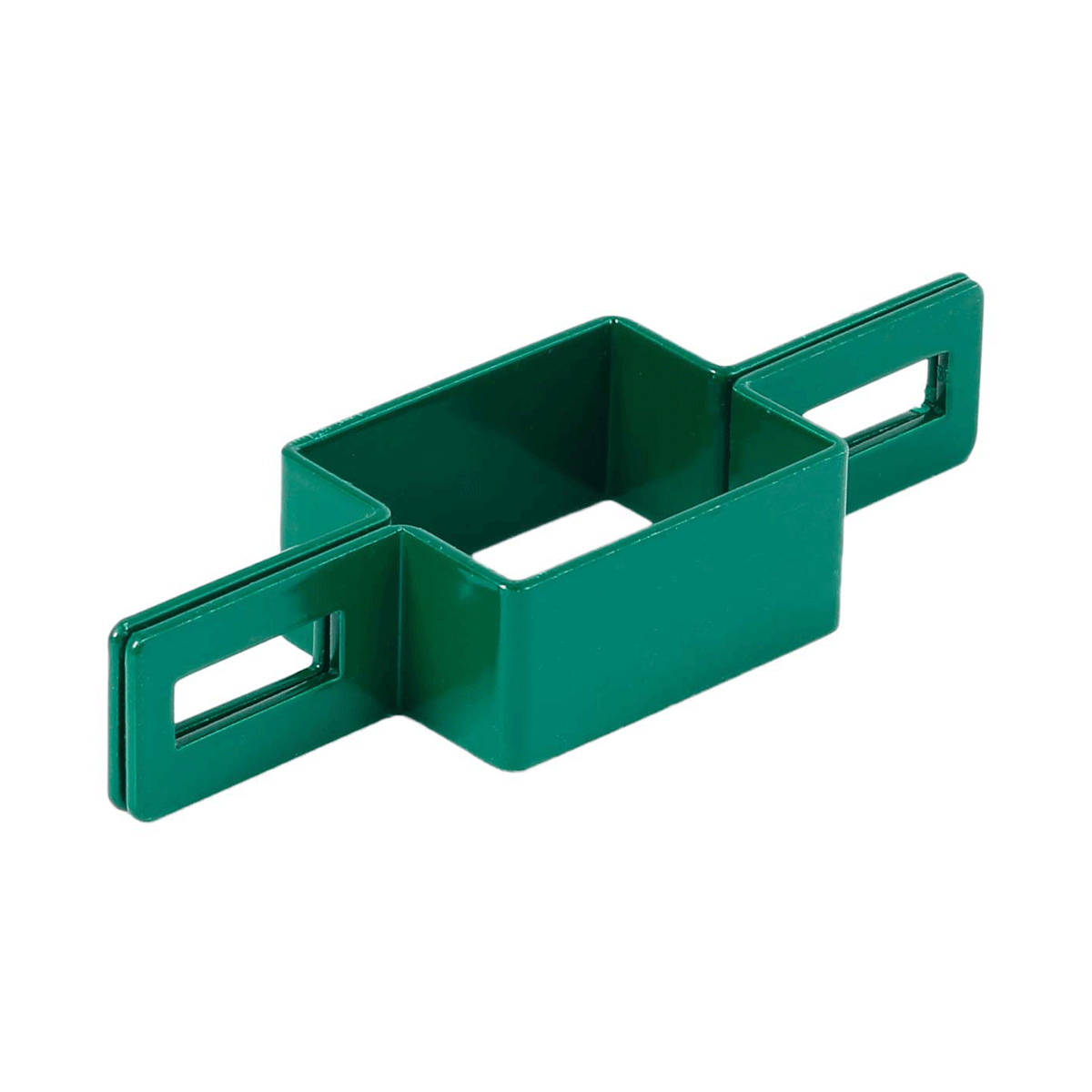 Element de prindere, clemă intermediară din oțel pentru panou de gard pe stâlp 50x50, verde - OP50X50/MAL