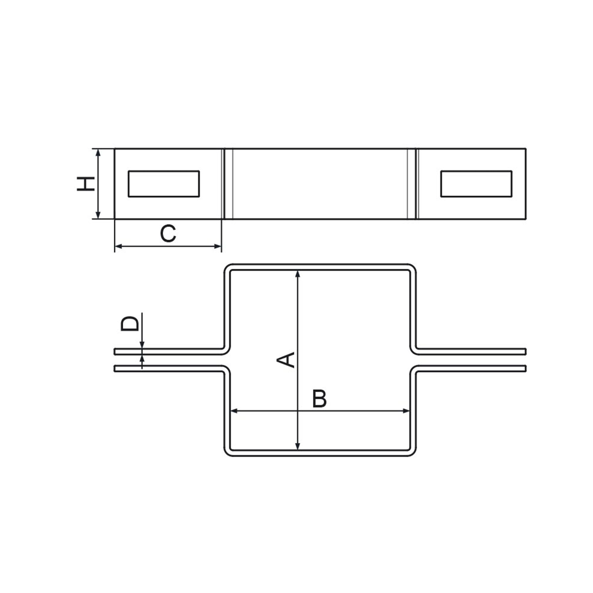 Element de prindere, clemă intermediară din oțel pentru panou de gard pe stâlp 50x50, verde - OP50X50/MAL