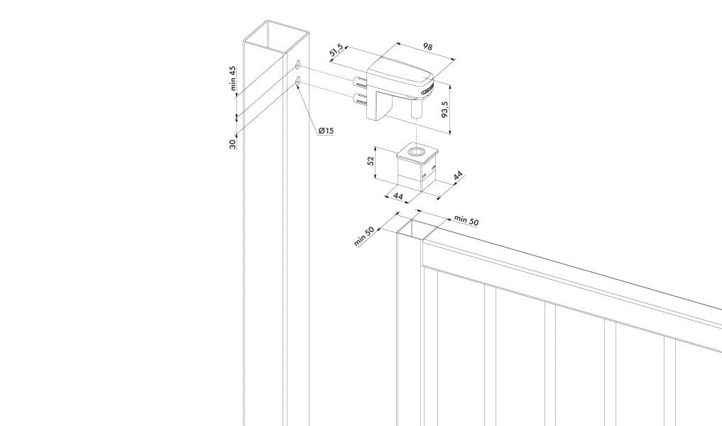 Amortizor hidraulic pentru porți și uși pietonale – INTERIO