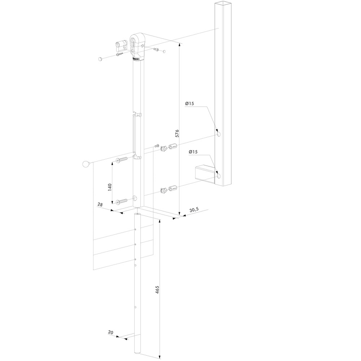 Încuietoare pentru porți batante - KEYDROP