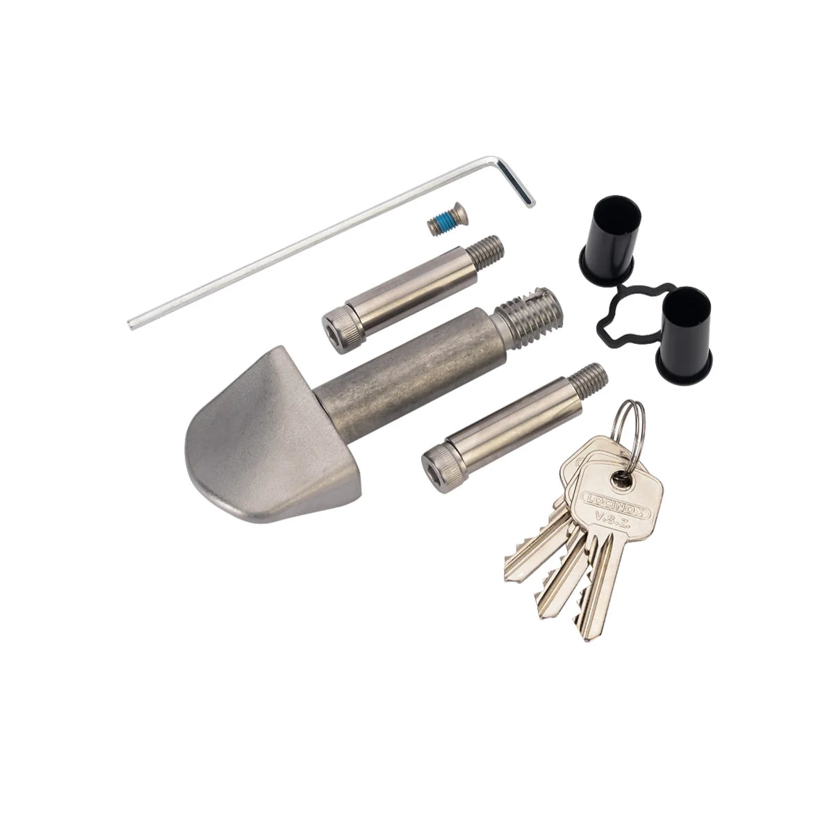 Broască neagră aplicată pentru porți culisante manuale, carcasă din aluminiu, mecanism inox – LSKZ U2