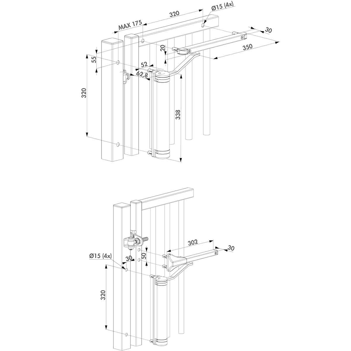 Amortizor hidraulic pentru porți și uși pietonale - Lion
