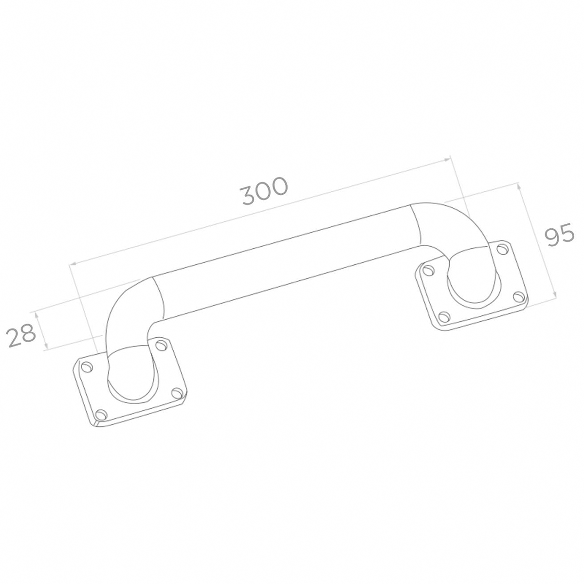 Mâner fix pentru poartă exterioară - 60.036