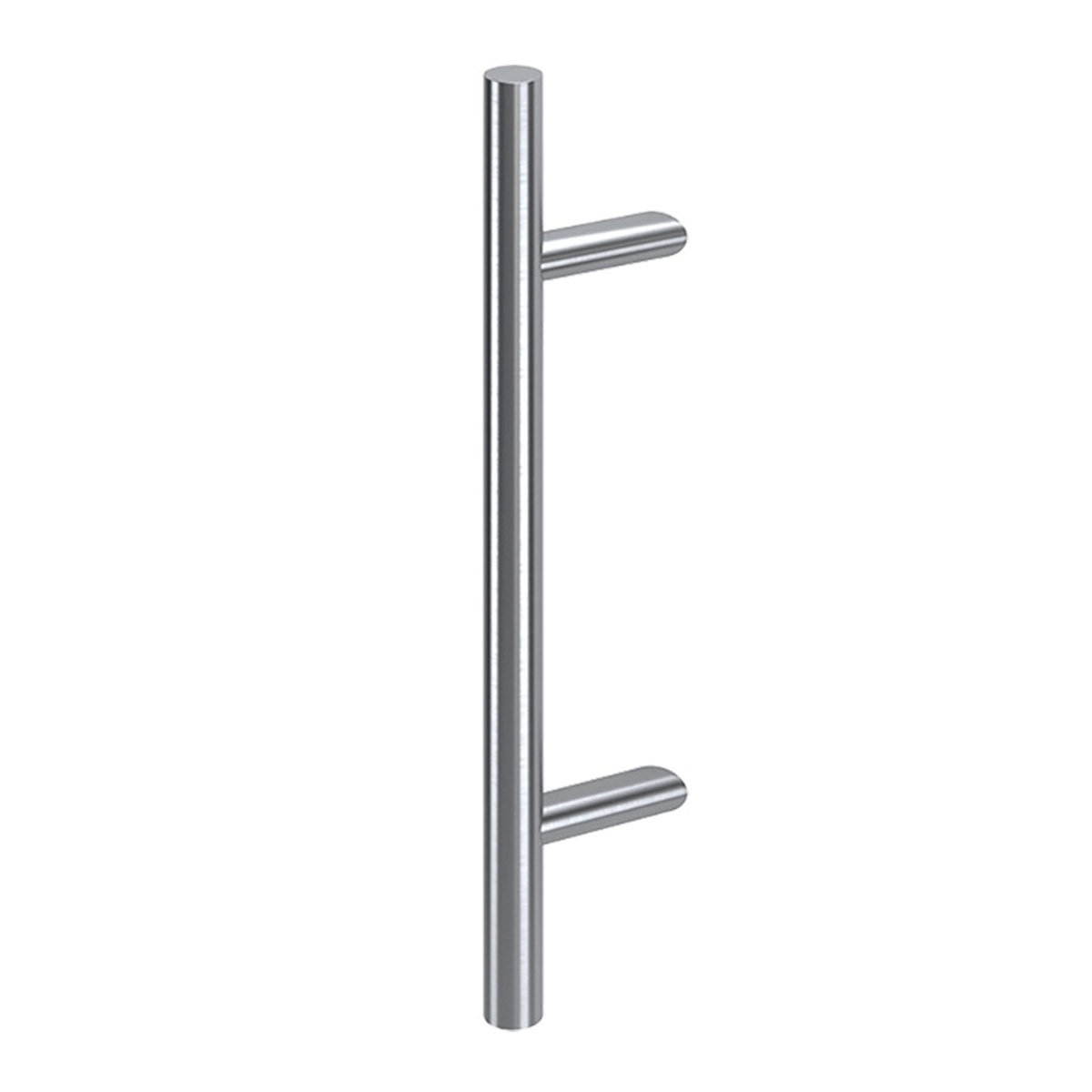 Mâner din inox, profil rotund 32, culoare satin, 45 grade, lungime 500mm, distanta dintre găuri 300mm - N64.PJO45500.4US