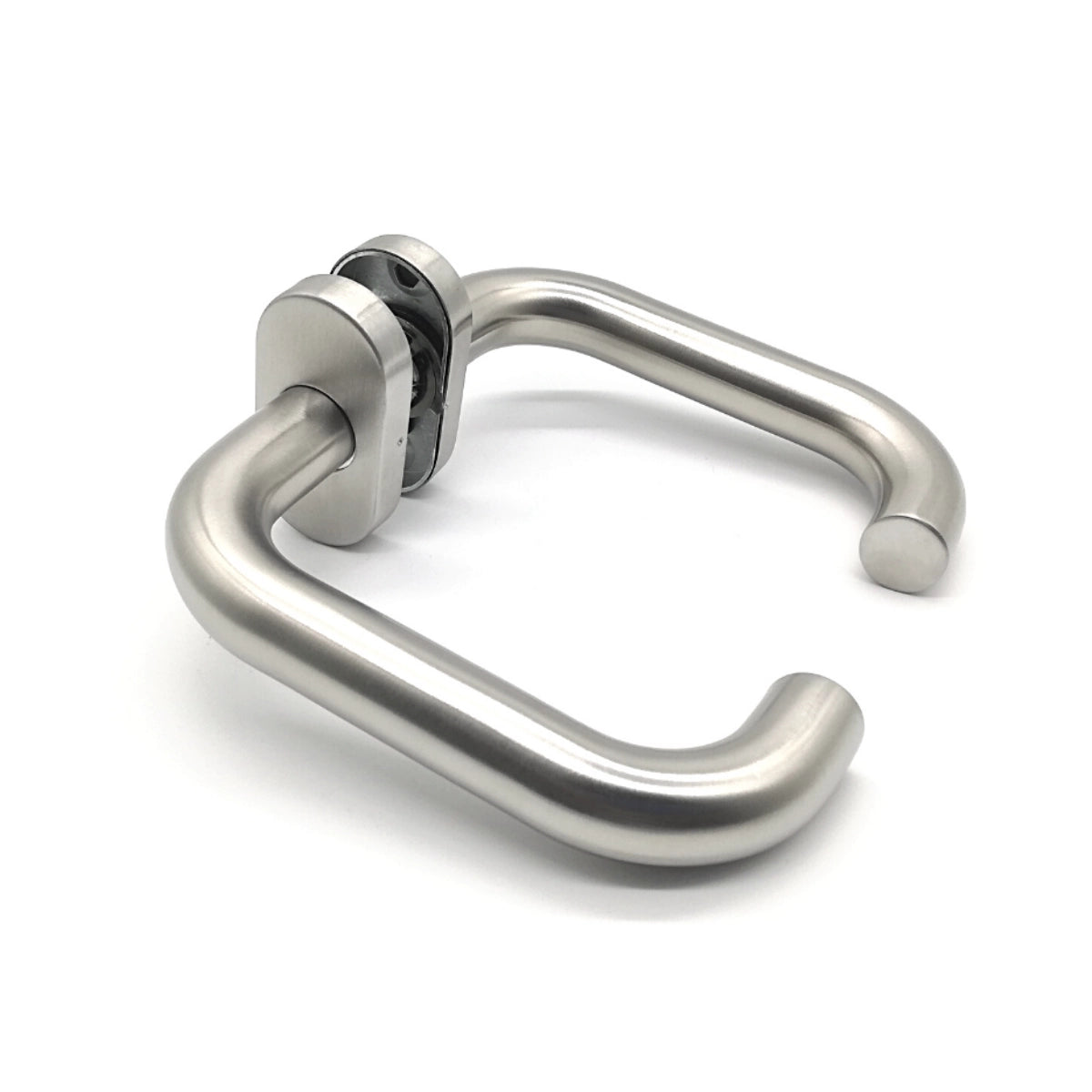 Clanță pentru uși din oțel inoxidabil, cu șild oval - N63.0002.4XS