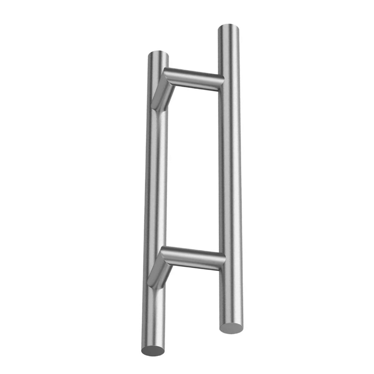 Set mâner din inox, profil rotund 32, culoare satin, 45 grade, lungime 300mm, distanta dintre găuri 200mm - N64.PDO45300.4US