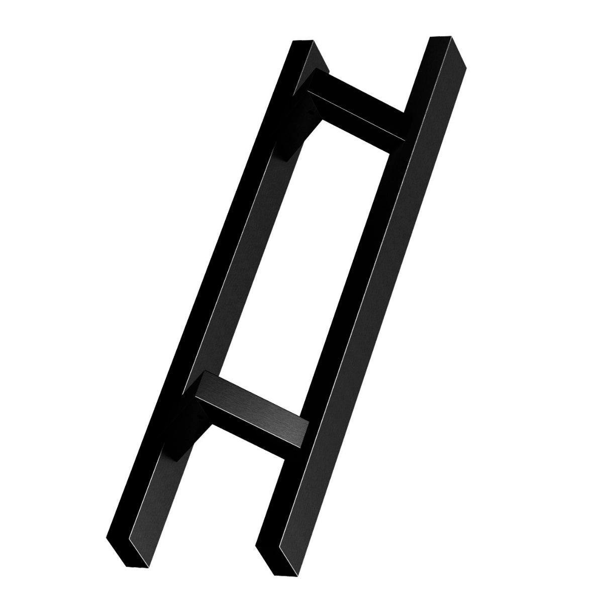 Set mâner din inox, profil drept 40x20mm, culoare neagră, 45 grade, lungime 300mm, distanta dintre găuri 200mm - N64.PDP45300.4UM