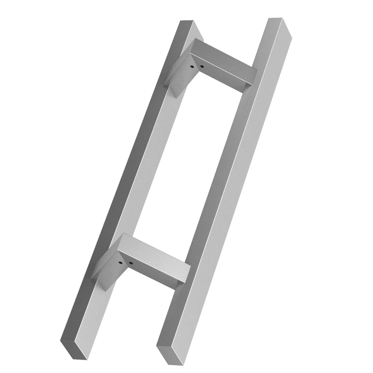 Set mâner din inox, profil drept 40x20mm, culoare satin, 45 grade, lungime 300mm, distanta dintre găuri 200mm - N64.PDP45300.4US