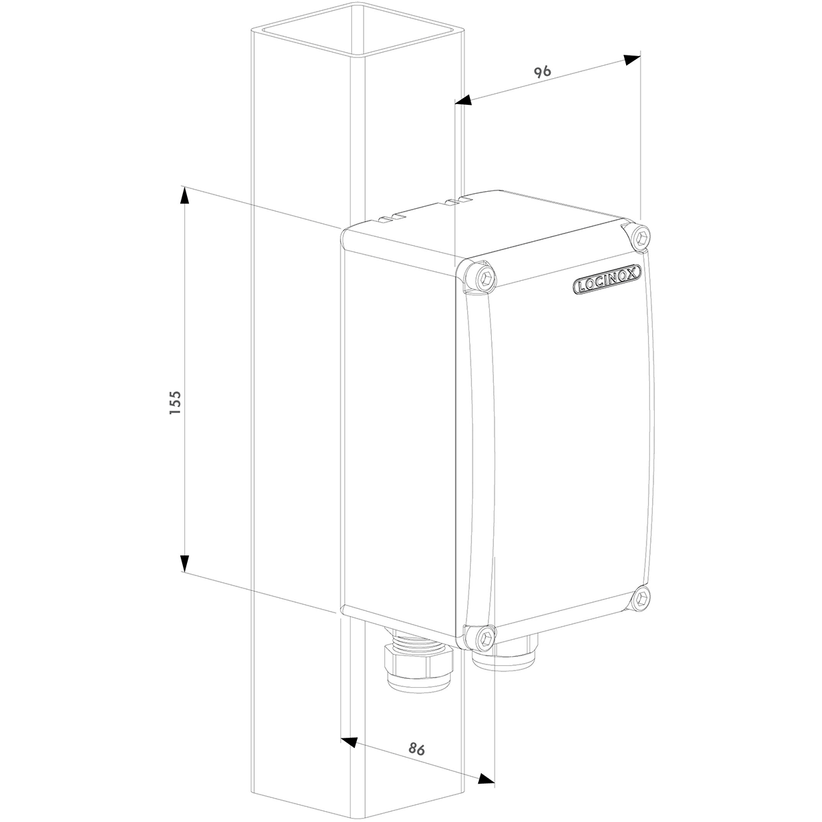 Cutie de transformator din aluminiu vopsită- PB-1