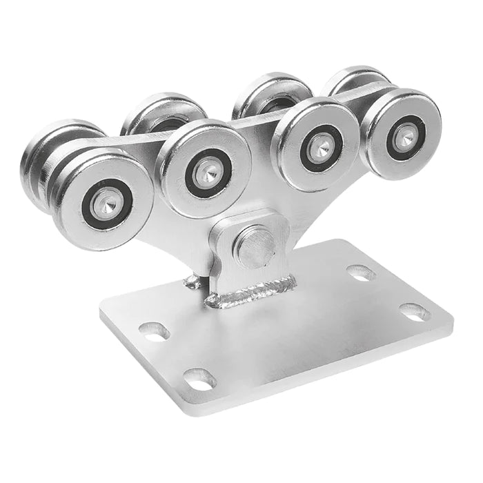 Kit poartă autoportantă, feronerie poartă culisantă autoportantă, sistem autoportant in consolă, gol înclinată 6m / 600 kg - seria DEMO MEK