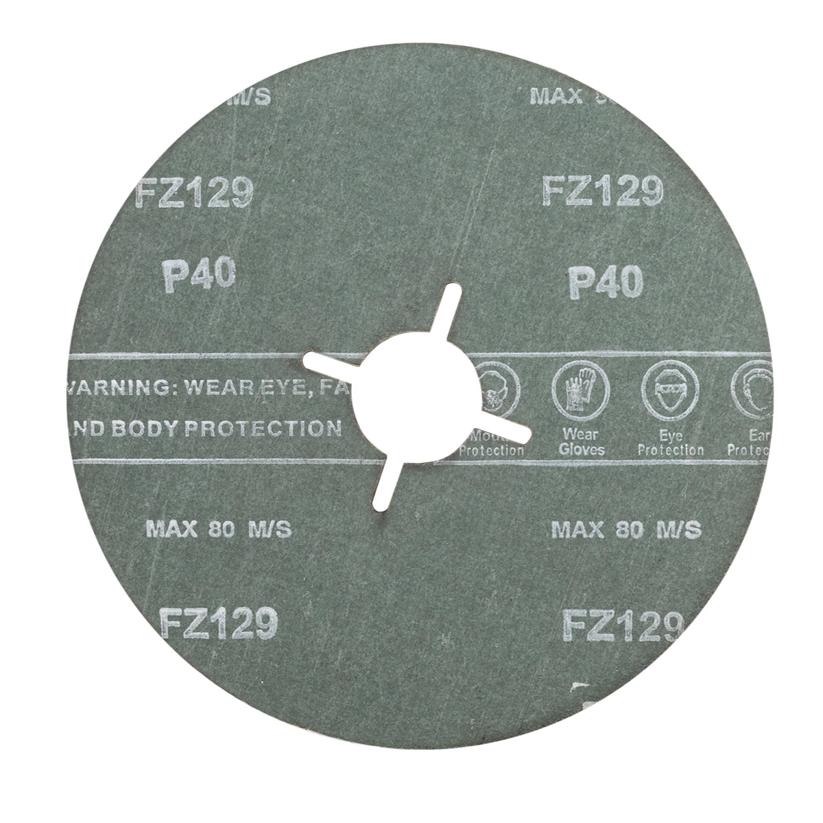 Disc fibră A40 pentru inox și metale – 125 × 22 mm, zirconiu, granulație 40 – TFI.12522ZA40 Star Flex