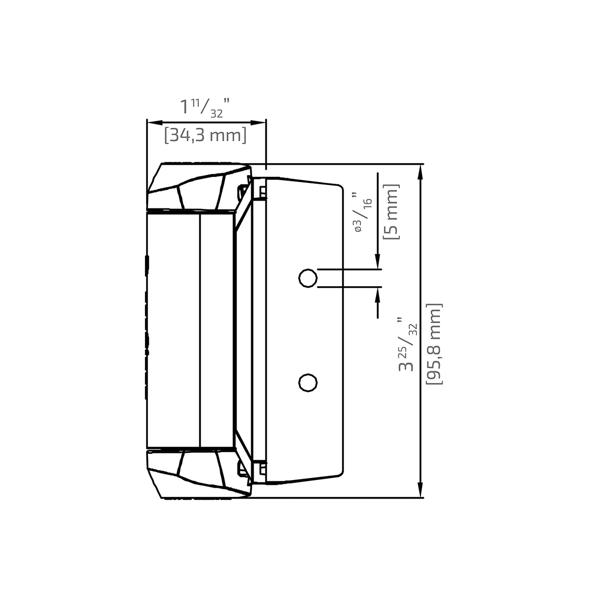 Set balamale self-closing, pentru porți metalice 21 mm/ 30 kg - TruClose DD.TCA1L2S3BT