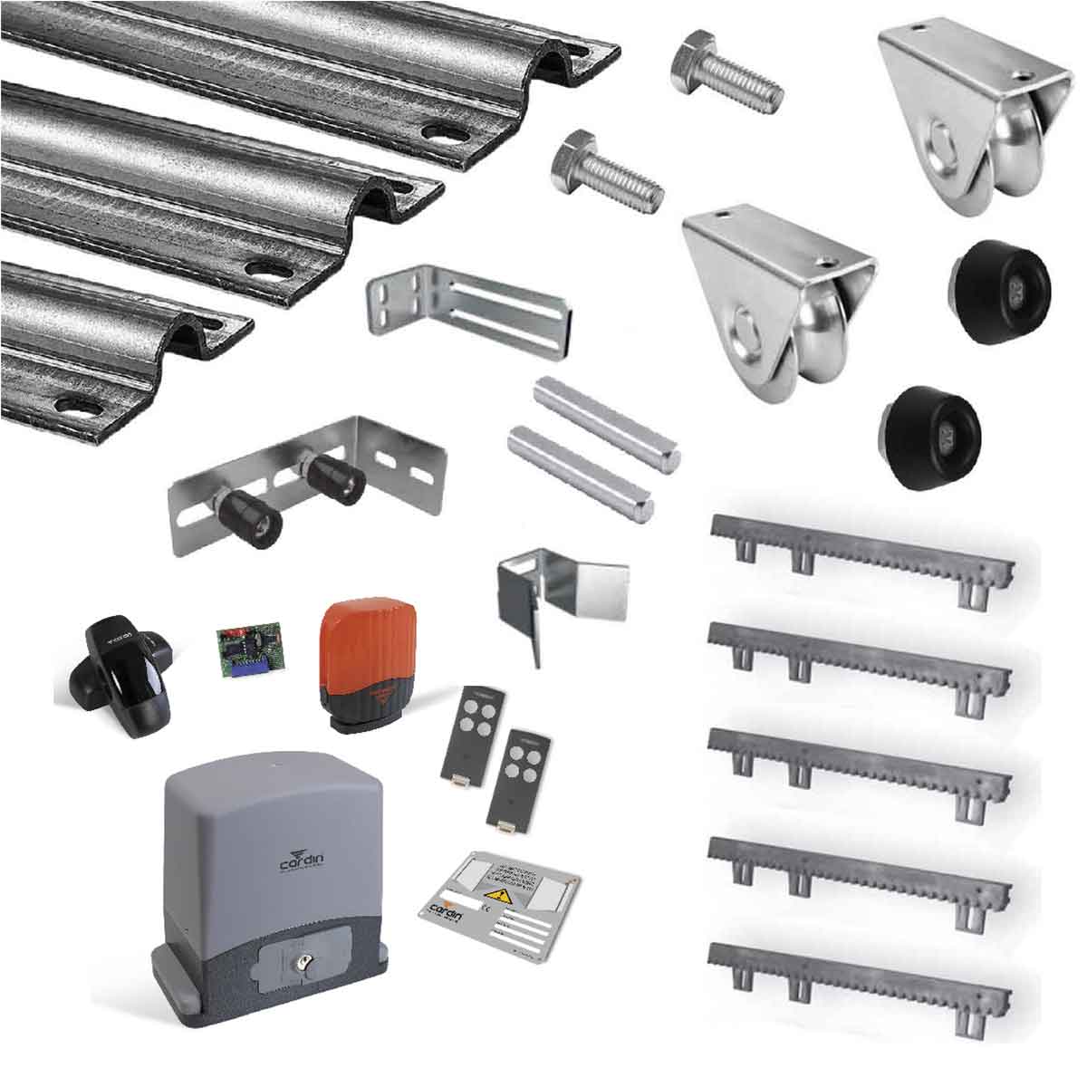 Pachet complet kit feronerie poartă culisantă si automatizare poartă 4.5m/300kg