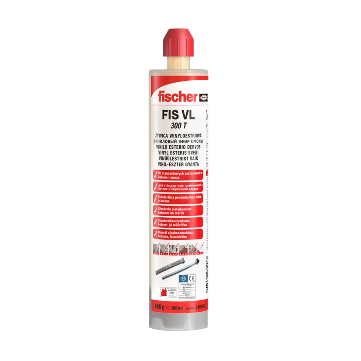 Ancoră chimică, 300 ml Fischer FIS VL 300 T - FI.540983