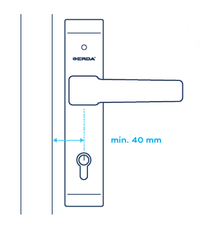 Încuietoare electronică inteligentă, cu buton negru - Tedee GO GD.TLV2.0B