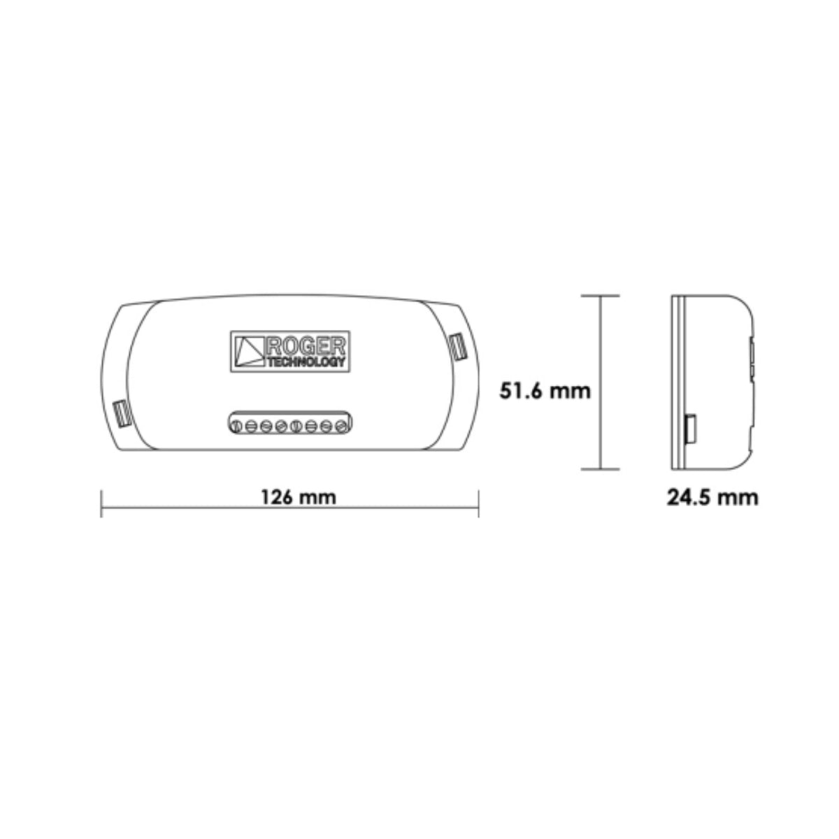 Receptor radio universal Roger Technology R93/RX12A/U, 2 canale, 500 coduri