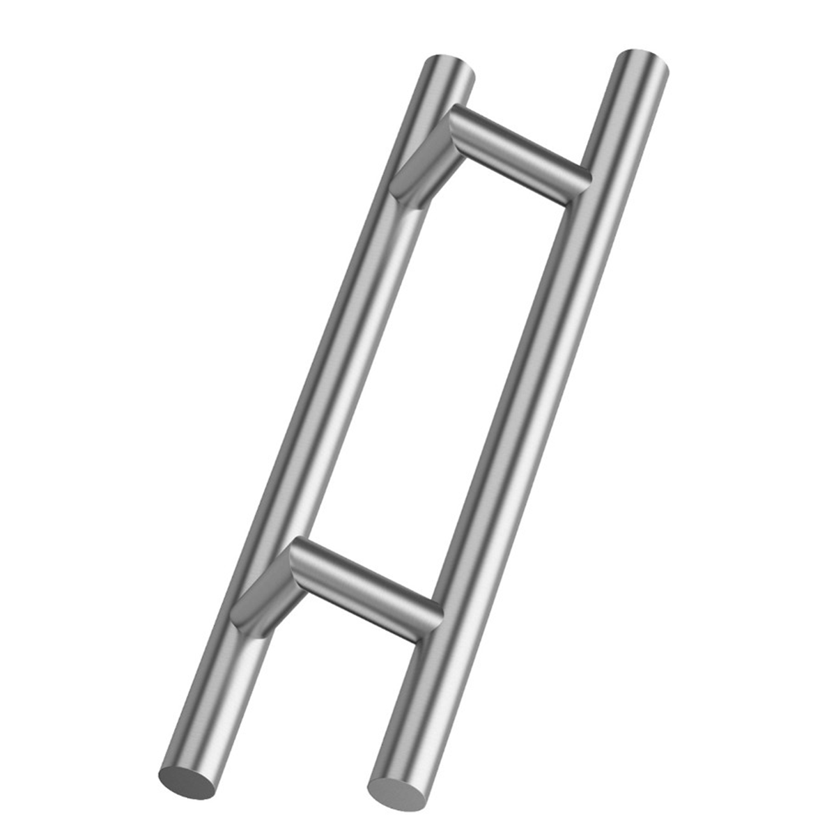 Set mâner din inox, profil rotund 32, culoare satin, 45 grade, lungime 500mm, distanta dintre găuri 300mm - N64.PDO45500.4US