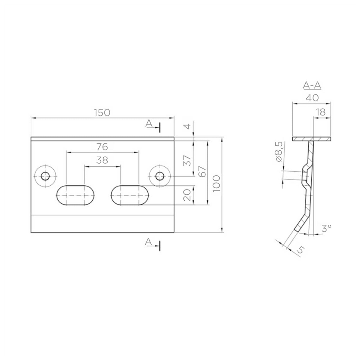 Opritor aplicat pentru porți batante - 61.093