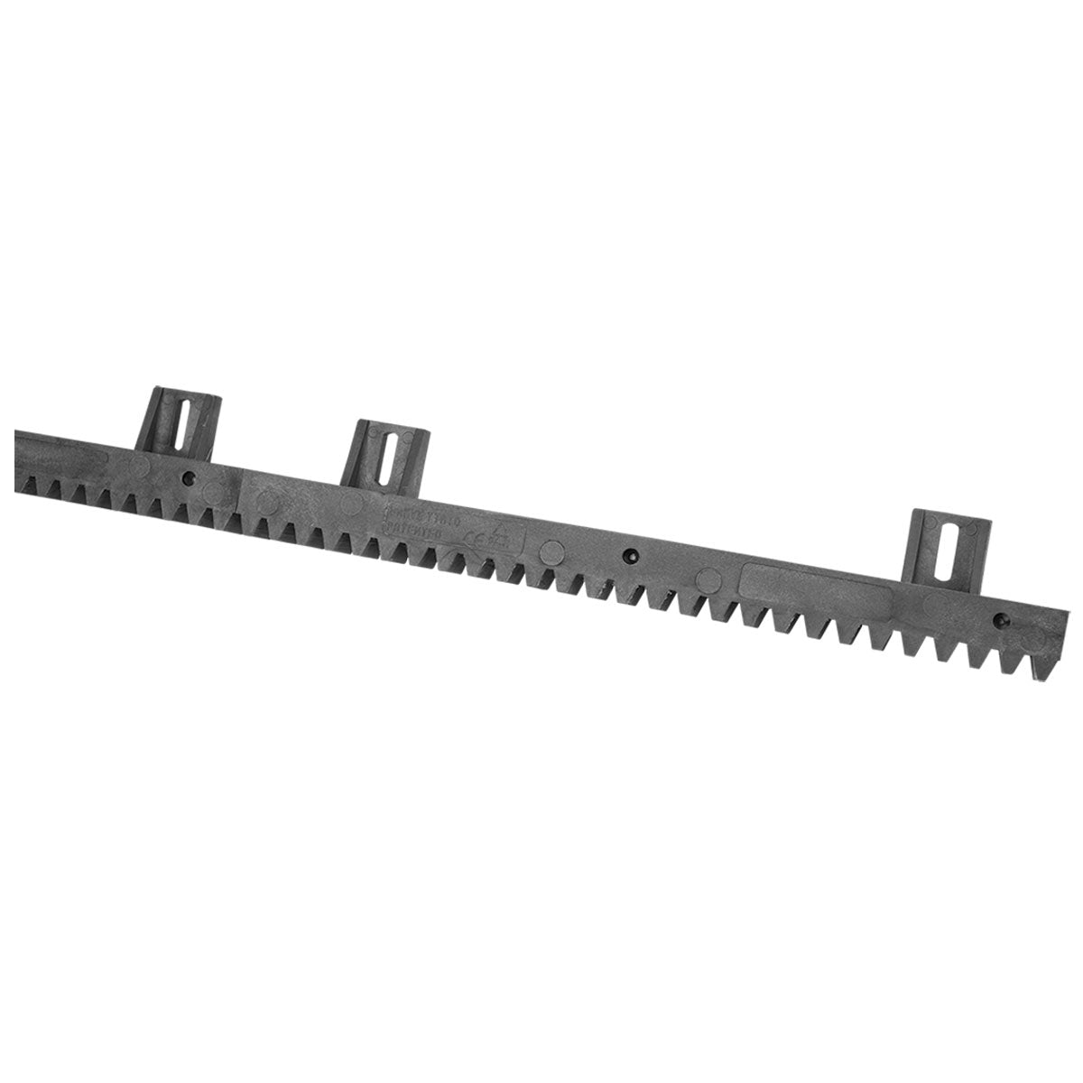 Cremalieră din nylon cu inserție metalică pentru porți culisante - S/6