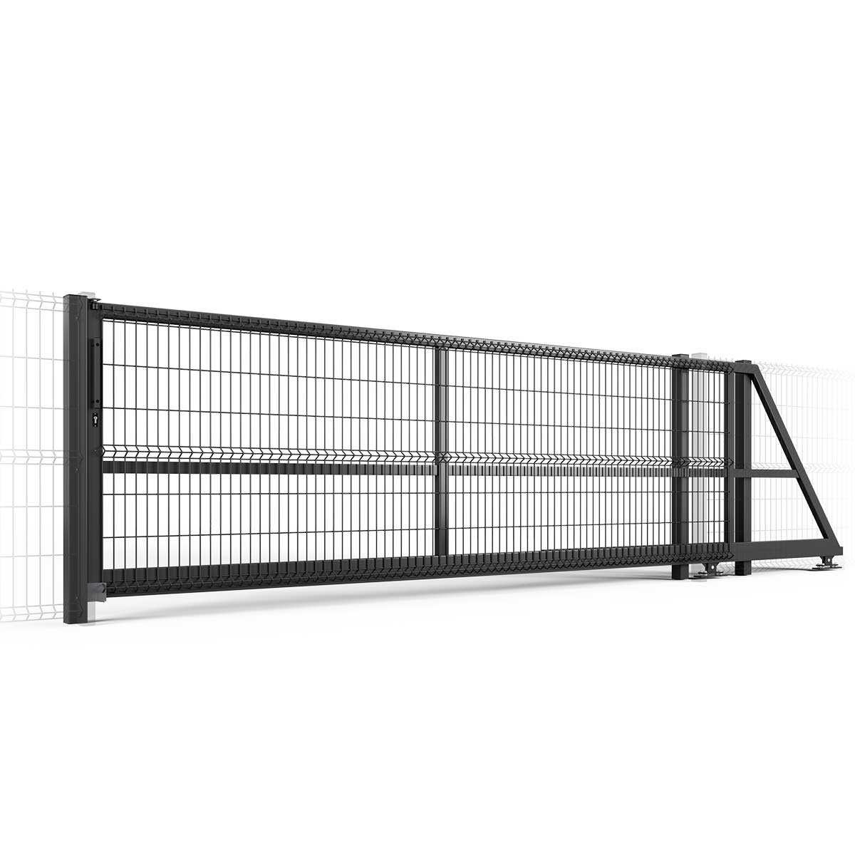 Poartă autoportantă industrială - 3D