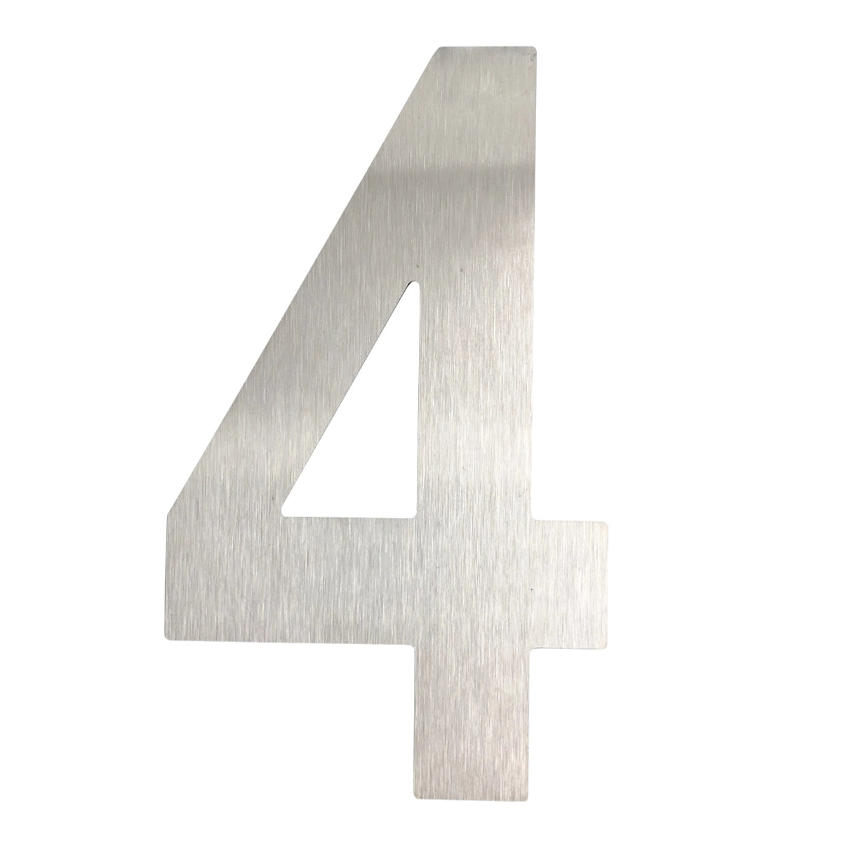 Cifră „4” din oțel inoxidabil, 100 mm, autoadezivă - 64.164
