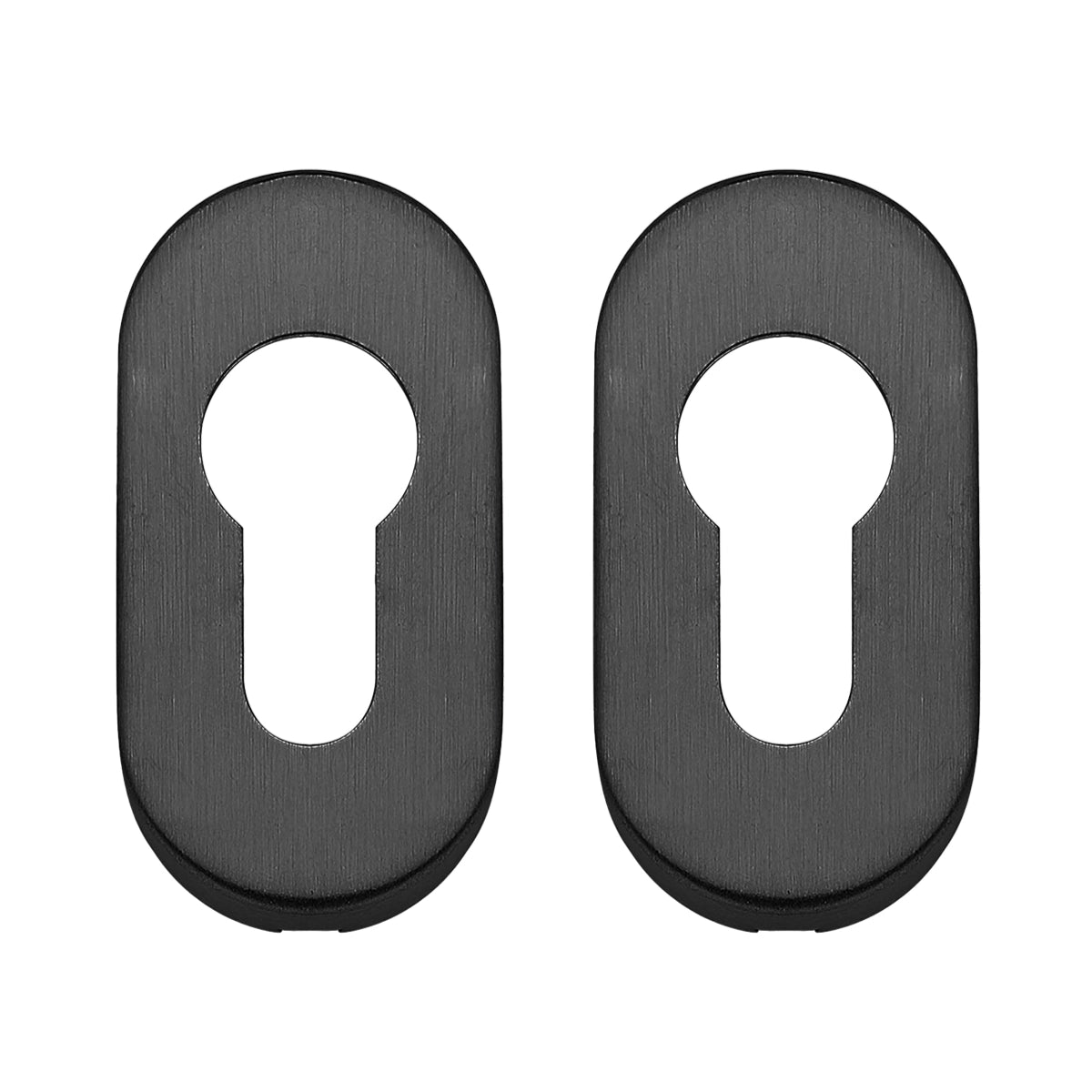 Set rozetă ovală neagră din oțel inoxidabil – 63.475