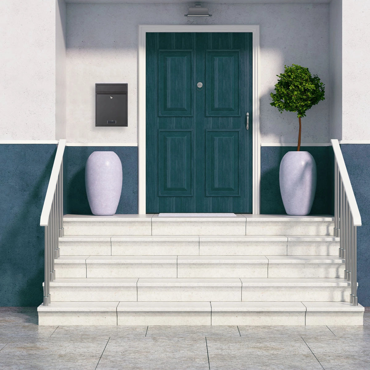 Cutie poștală aplicată PM 3K, grafit, oțel galvanizat, pentru format C4 – 65.316