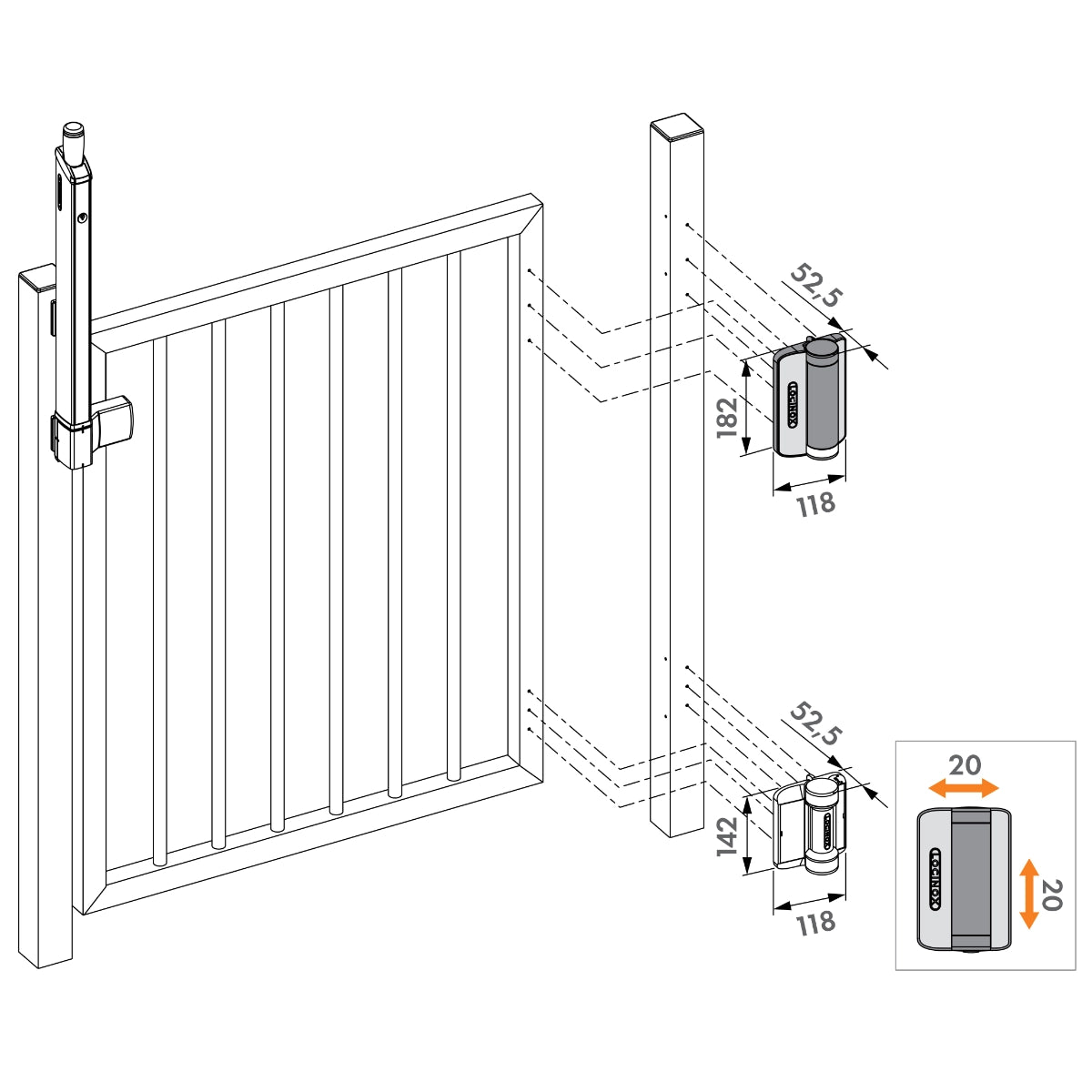 Balama hidraulică cu autoînchidere 180° – CARACAL