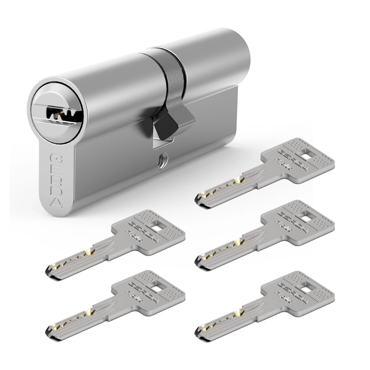 Cilindru de siguranță Gerda H Plus 30/30 pentru uși antiefracție, nichel satinat