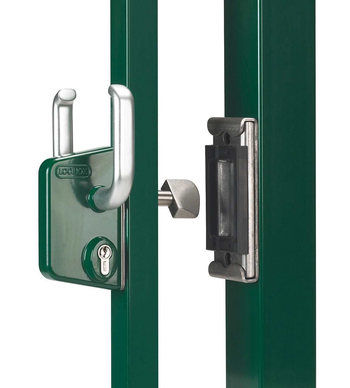 Broască neagră aplicată pentru porți culisante manuale, carcasă din aluminiu, mecanism inox – LSKZ U2