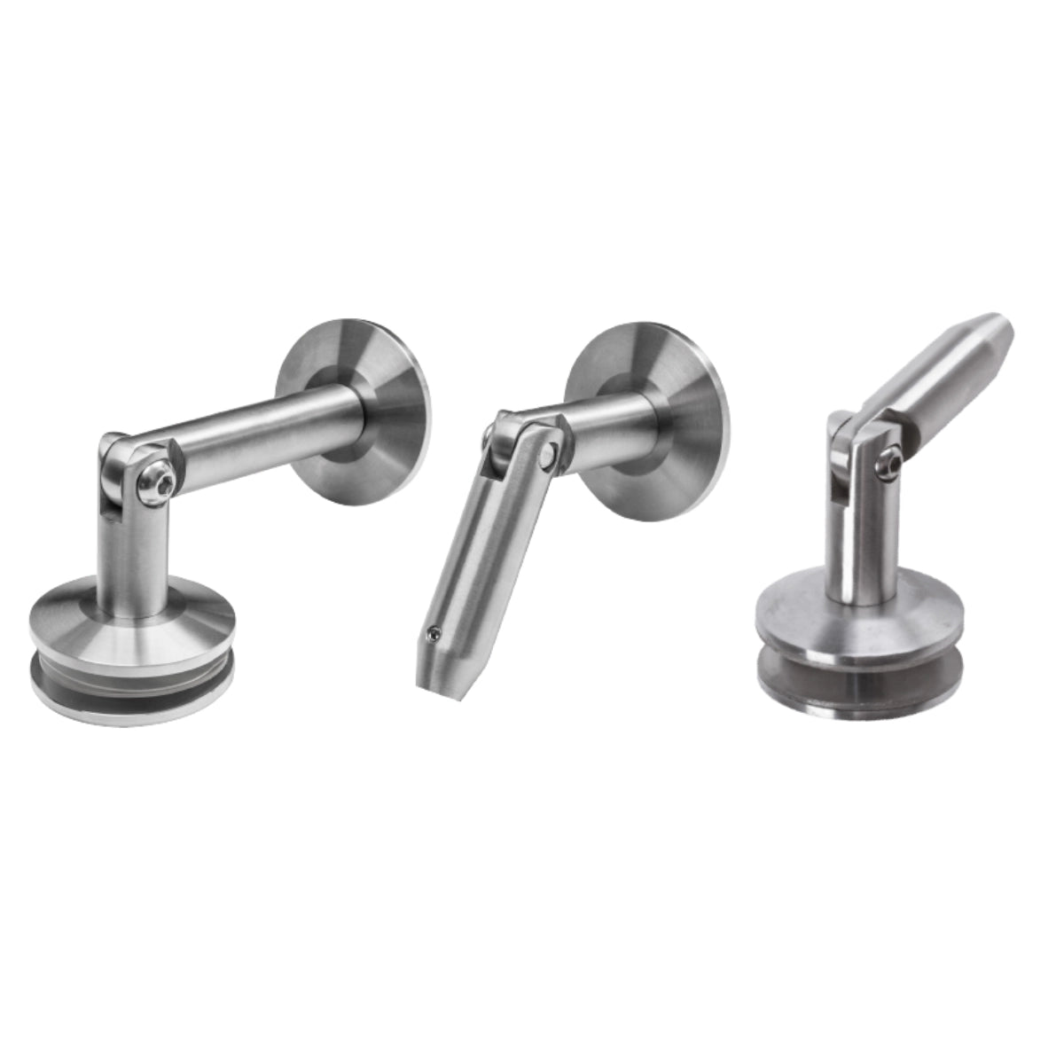Sistem copertină sticlă M10, 3 elemente, inox AISI 304 satinat, sticlă 8–17,52 mm -  N75.3Z10.4US