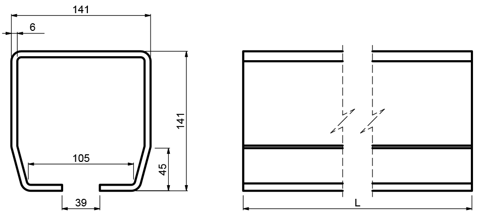 Kit poartă autoportantă, feronerie poartă culisantă autoportantă, sistem culisant in consolă, gol 13 / 1200 kg