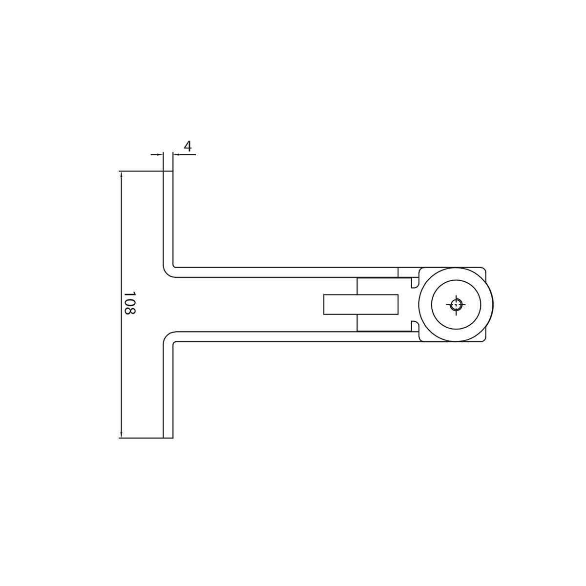 Opritor la deschidere pentru porți, zincat, 50mm lungime - 61.099.50